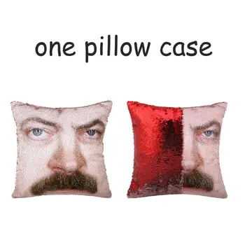 Ron Swanson veidus china pagalvę | china Užvalkalas | Dviejų spalvų pagalvę | dovana jai | dovana jam | pagalvės | magic pagalvė